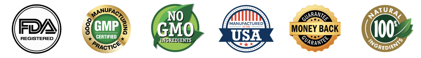 LightSteps Pro FDA registered GMP certified non-GMO trust badges